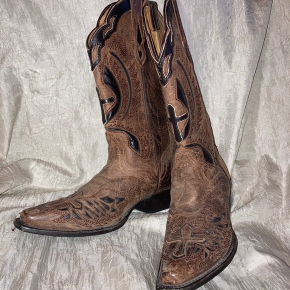 JB DILLON HANDMADE WESTERN BOOTS WOMENS SIZE 7.5B - Picture 4 of 9